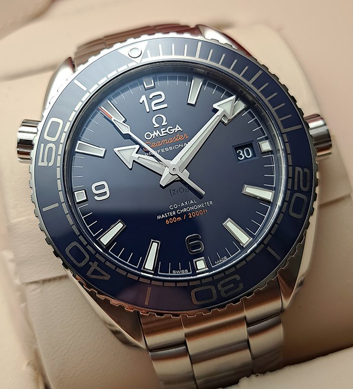 BLUE Omega Seamaster Planet Ocean Co-Axial Wristwatch Ref. 215.30.44.21.03.001